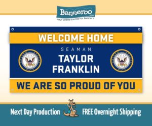 Navy Banner Welcome Home