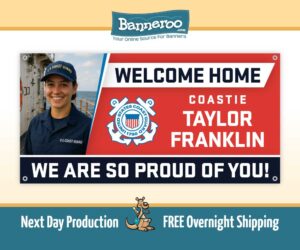 Coast Guard Welcome Home Banner with Photo