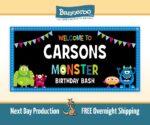 Monster Birthday Bash Banner