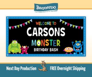 Monster Birthday Bash Banner