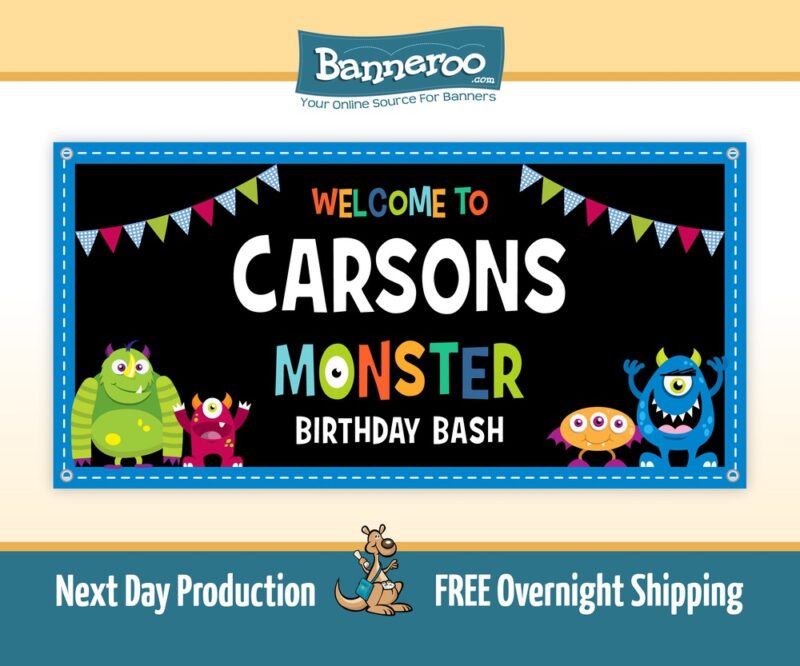 Monster Birthday Bash Banner