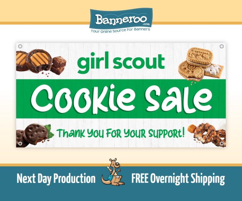 Girl Scout Cookie Sale Vinyl Banner