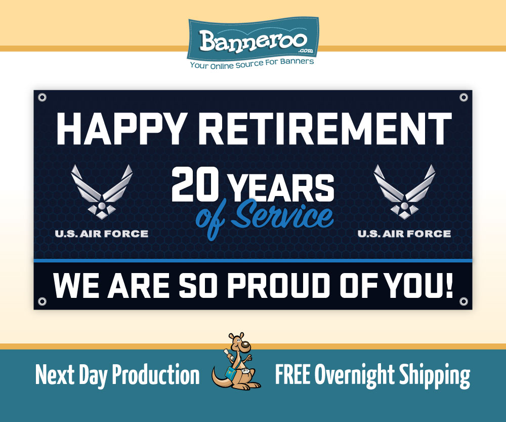 Air Force Retirement Banner Banneroo